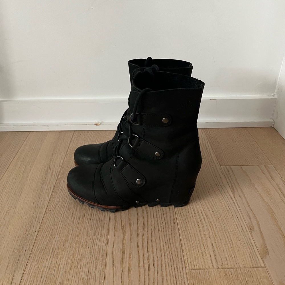 Sorel Lace Up Wedge Waterproof Boots